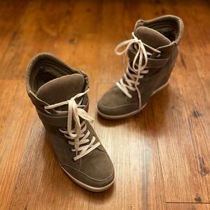 Grey wedge sneakers from Steve Madden